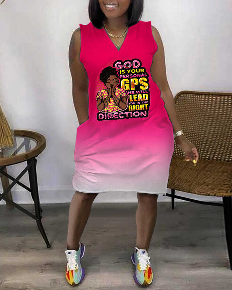 

Casual Dresses Plus Size  4xl 5xl Women Sleeveless Dress Designer Clothing Fashion Loose 3D Printing Outdoor V-neck Clothes 45styles, #21