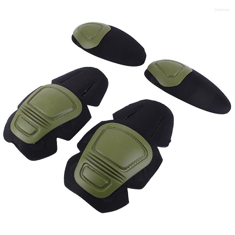 

Knee Pads Tactical Frog Suit & Elbow Kneepad Interpolated Protector Set Military Combat Paintball Uniform For, Black