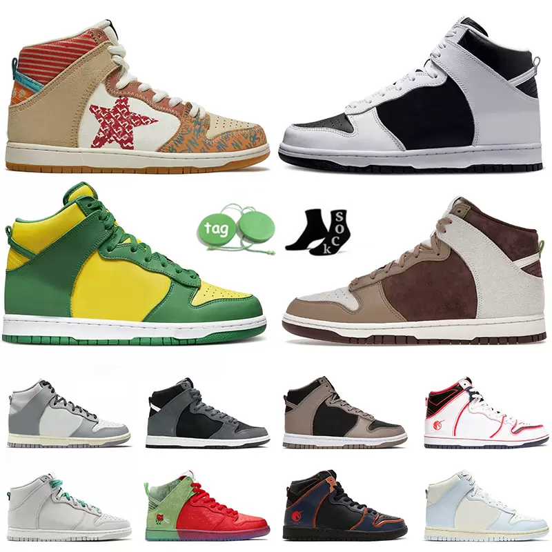 

Designer Leather Dunkes High Running Shoes FDunks High Mens Women Running Shoes SB Team Red University Blue Sup By Any Means Vast Grey Game Royal Purple Sports SBdunk, D29 36-45