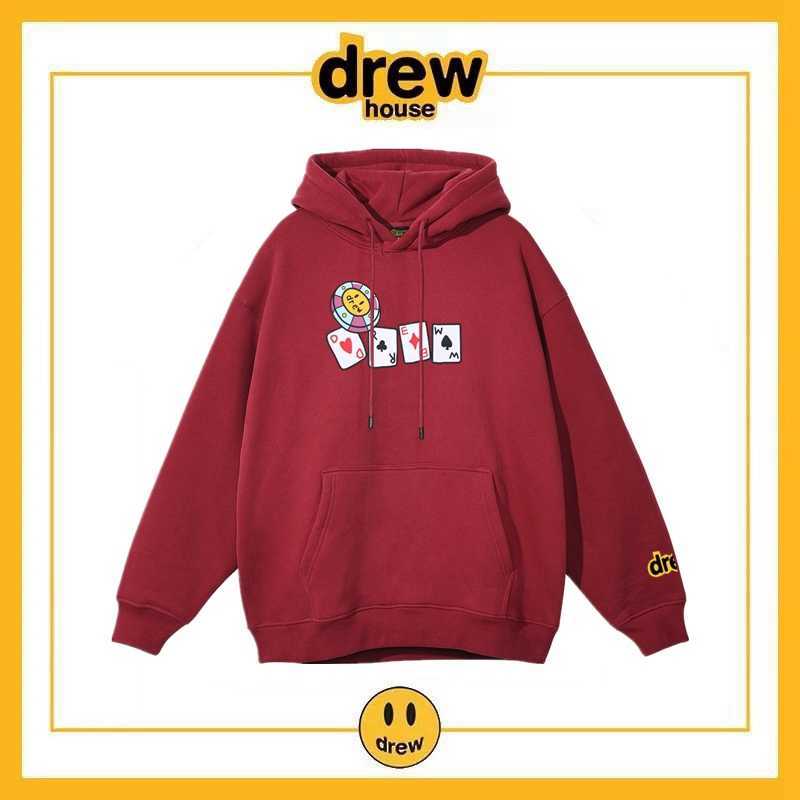 

DrewHouse Chip Smiling Face Hooded Sweater Fashion Brand High Street Loose Couple Plush Coat Men's Hoodies, Shipping fee
