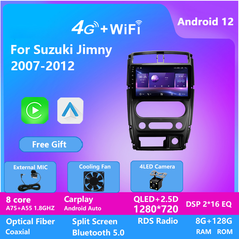 

Android 12 Car Video Dvd Player for Suzuki JIMNY 2007-2012 with IPS DSP Carplay WIFI GPS BT Stereo
