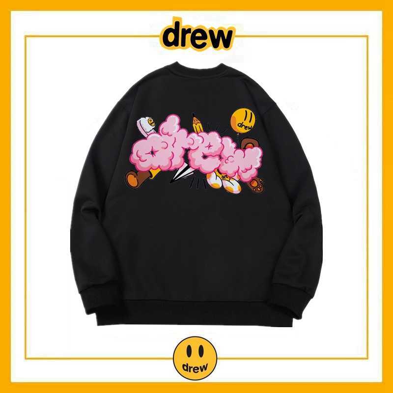 

DrewHouse Letter Cloud Balloon Smiling Face Small Crowd Fashion Brand Loose Cotton Couple Round Neck Sweater for Men Men's Hoodies, Shipping fee