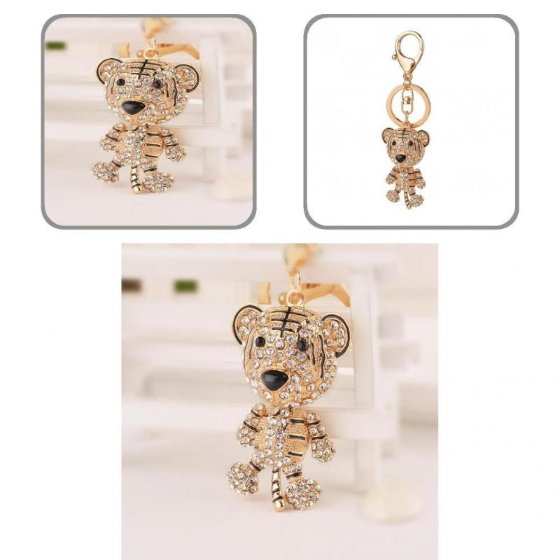

Keychains Unique Key Pendant Alloy Keychain Stylish Multi-use Beautiful Rhinestone Decor