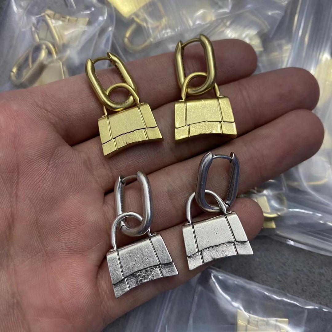 

Lock Bag Shaped Earring studs Brand B letters Pendant diamond shiny non-fading Chandelier Earrings Women Men Ear studs Designer Jewelry BBE1 --01