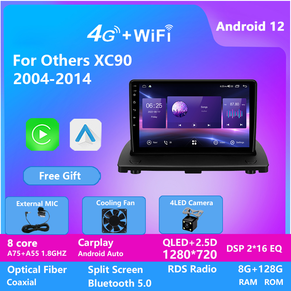

10 Inch 8-Core Android13 Car Video Player with GPS Navigation for Volvo XC90 2004-2014 Entertainment System