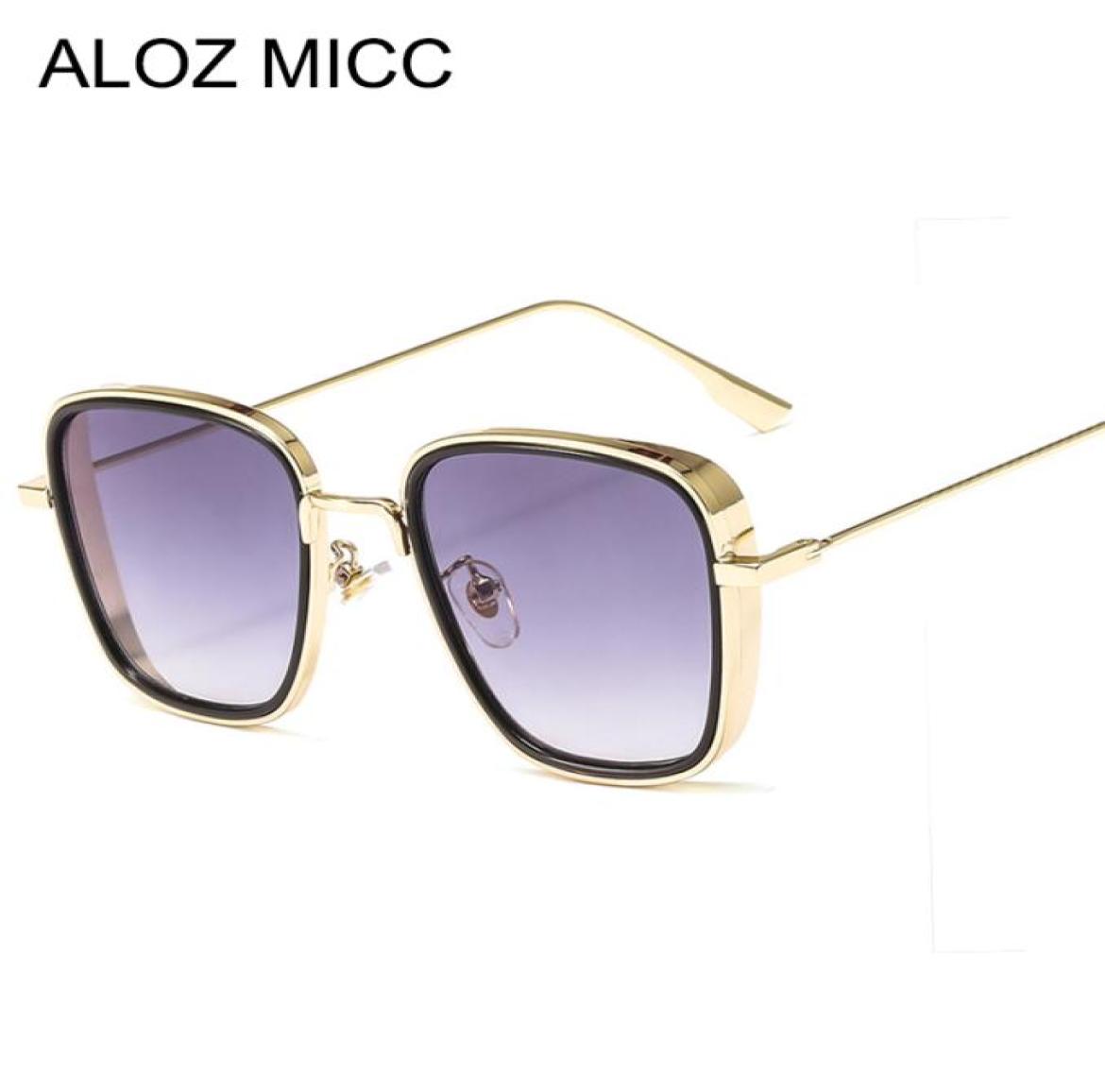 

ALOZ MICC Unisex Steampunk Sunglasses Men Brand Design Metal Frame Single Beam Square Sunglasses Women Gradient ShadesA3831970442