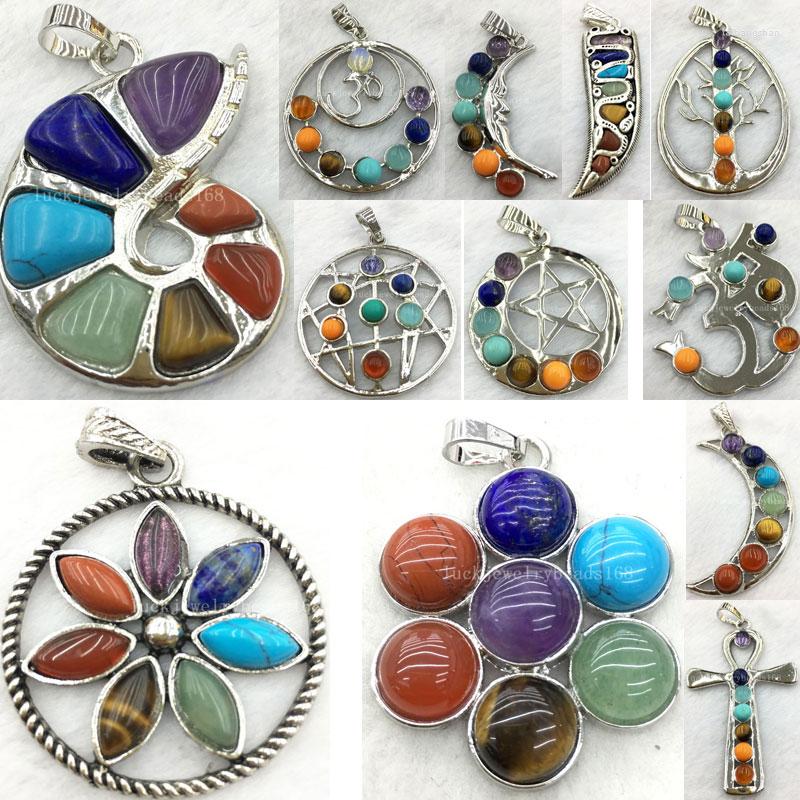 

Pendant Necklaces Fashion Jewelry Mulitcolor Stone Women Men Bead WFH491