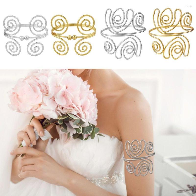 

Bangle Alloy Geometric Pattern Body Bracelet Adjustable Arm Chain Ring Armband