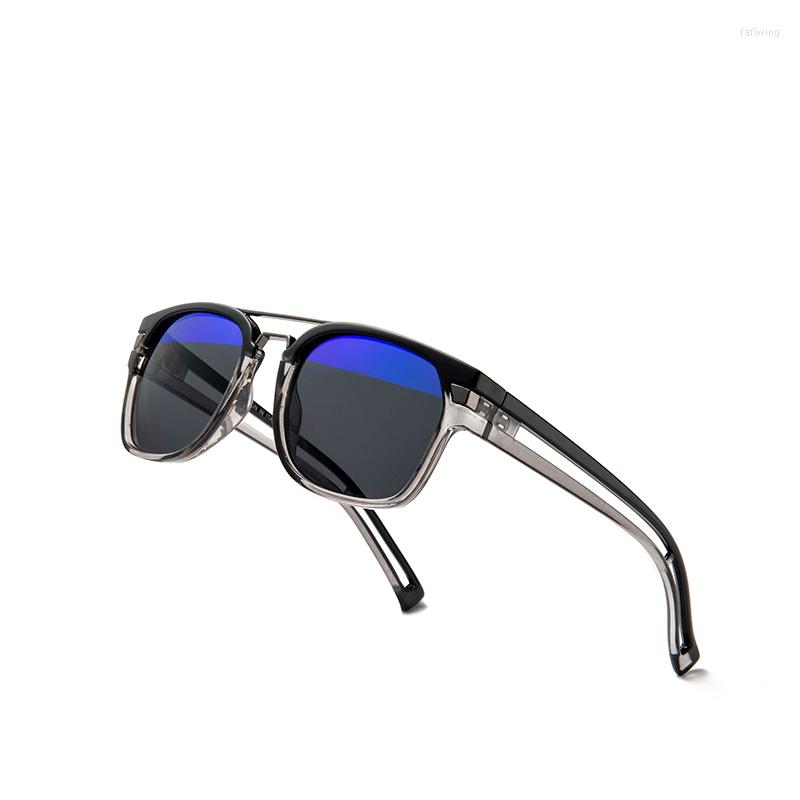 

Sunglasses RILIXES Brand Designer Sun Glasses Men Coating Mirror Square Male Eyewear For Women With Bag