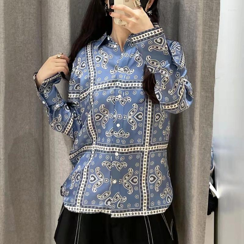 

Women' Blouses Women Vintage Print Long Sleeve Shirt Casual Vacation Fashion Tops, Bl19651