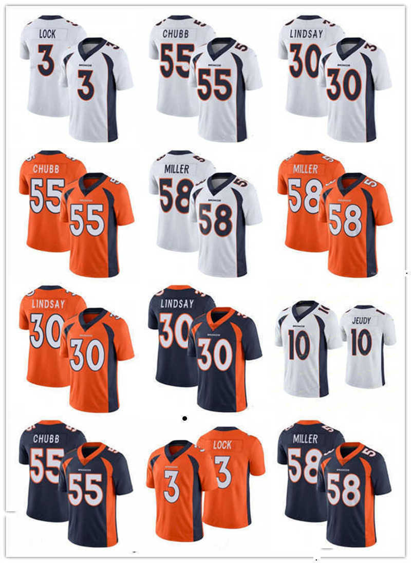 

Football Jerseys Denver''Broncos''Men Women Youth 3 Russell Wilson 30 Phillip Lindsay 58 Von Miller 10 Jerry Jeudy 55 Bradley Chubb Football Jerseys, Color