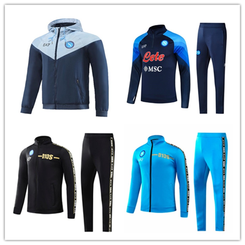 

2022 2023 Napoli soccer tracksuit 22 23 SSC Naples OSIMHEN KVARATSKHELIA Survetement men kids long sleeve Football jacket windbreaker training suit Uniforms