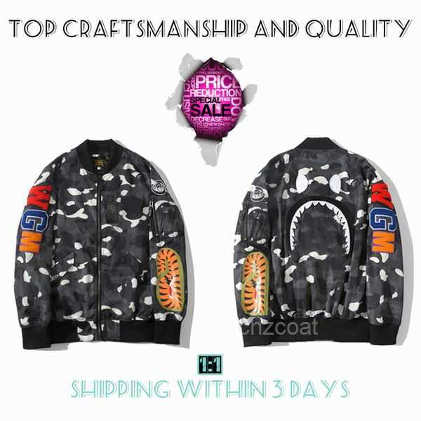 

Top Craftsmanship Mens jackets Shark mens Star Spots designers coat Varsity co-branding Stylist storm ghosts Military style Camouflage jacket Baseball we NZ6E, No.2
