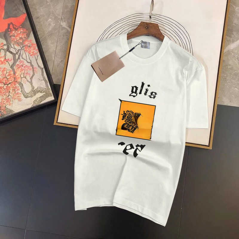 

bby luxury brand short sleeved t shirt sweatshirt designer Tshirt burb men women pure cotton T-shirt round neck tee pullover loose polo Tshirts plus size clothing 5xl, White