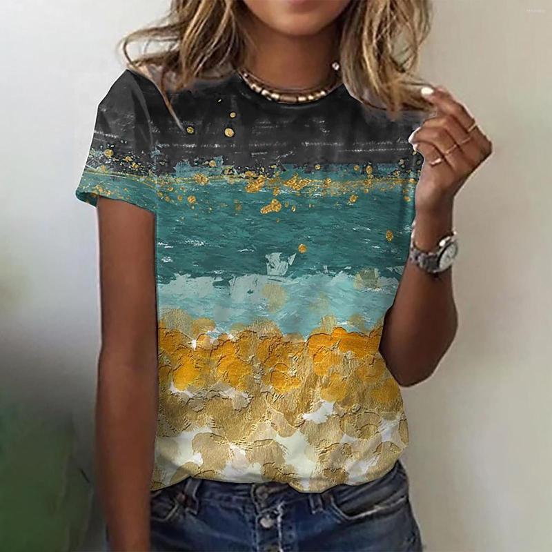

Women's Blouses 3d Print Blouse Casual Shirt Short Sleeve O-neck Women's Streetwear Tops And Blusas Female Clothing 2023, Black