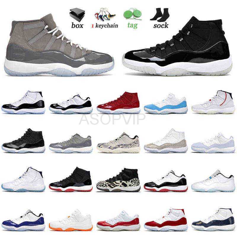 

OG Jumpman 11 11s XI Mens Basketball Shoes Cool Grey 25th Anniversary Concord Bred Cap And Gown Gamma Blue Varsity Red Men Women Sneakers, A57 40-47 low legend blue
