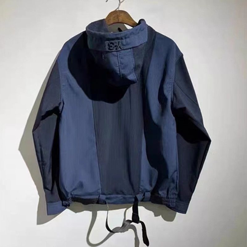 

Mens Jackets Women Outwears Coat Sports Casual Hooded Loose Jacket, Blue