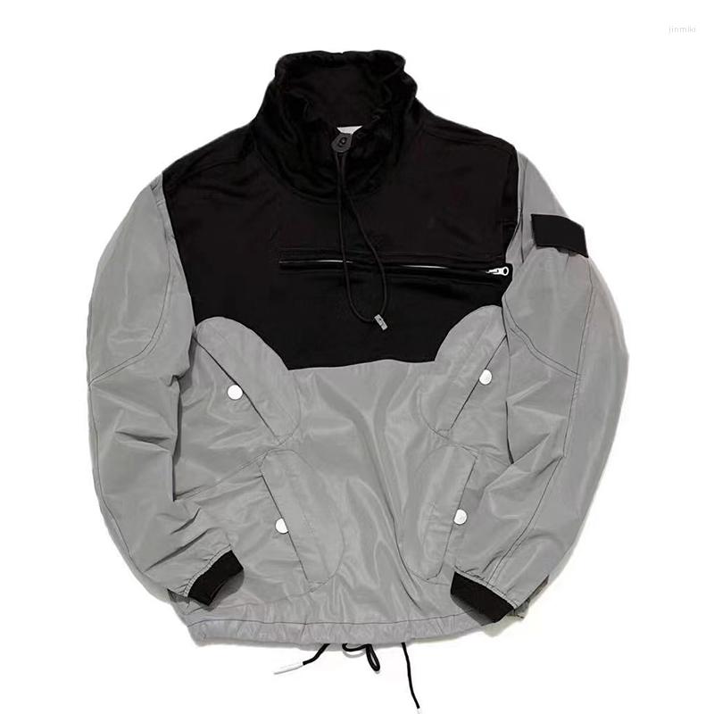 

Men's Jackets Reflective Tactical Jacket Men's Waterproof Spring Autumn Vintage Long Sleeve Windbreaker Coat Jaqueta Masculina MA738, Black