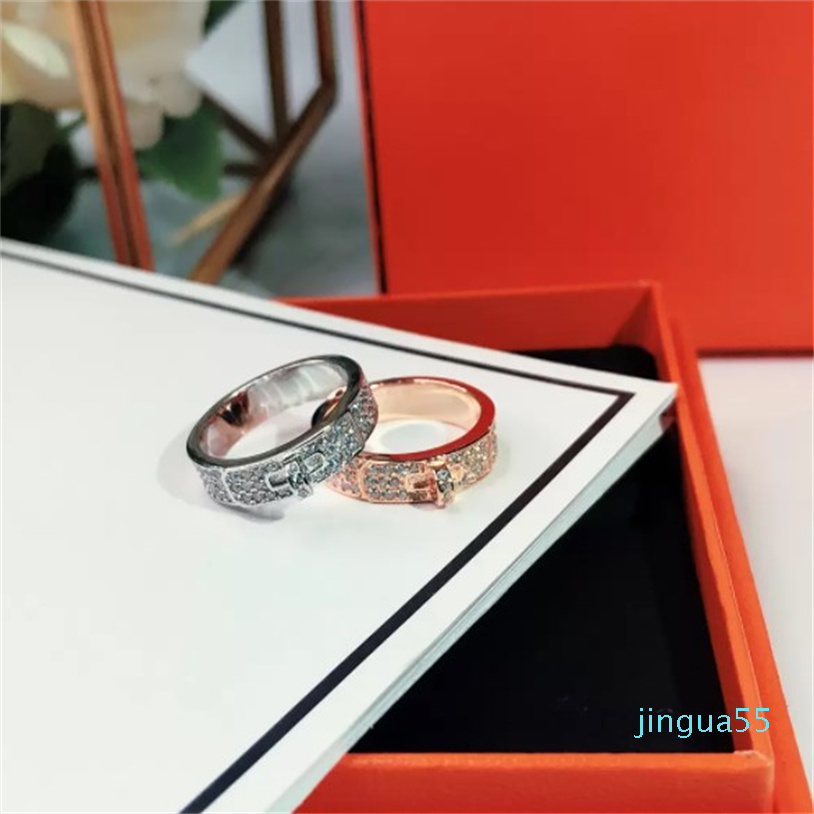 

S925 Sterling silver Classic For Women Round Simple Jewelry Ring Golden Rose Gold