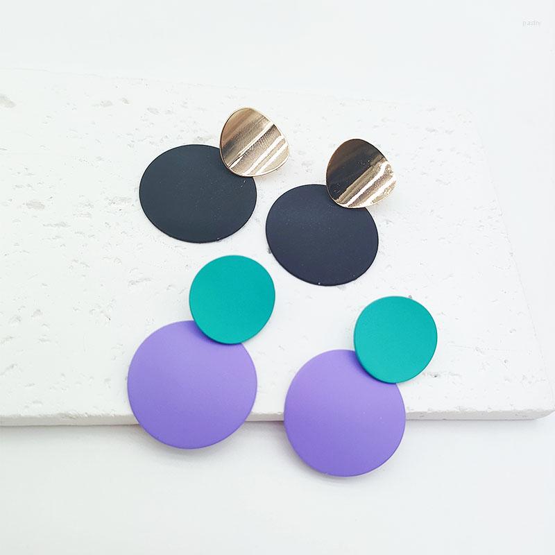 

Stud Earrings Rubber Coating Earring Women Girls Gold Silver Plating Fashion Jewelry Accessories Party Gift 2023 Style HE23