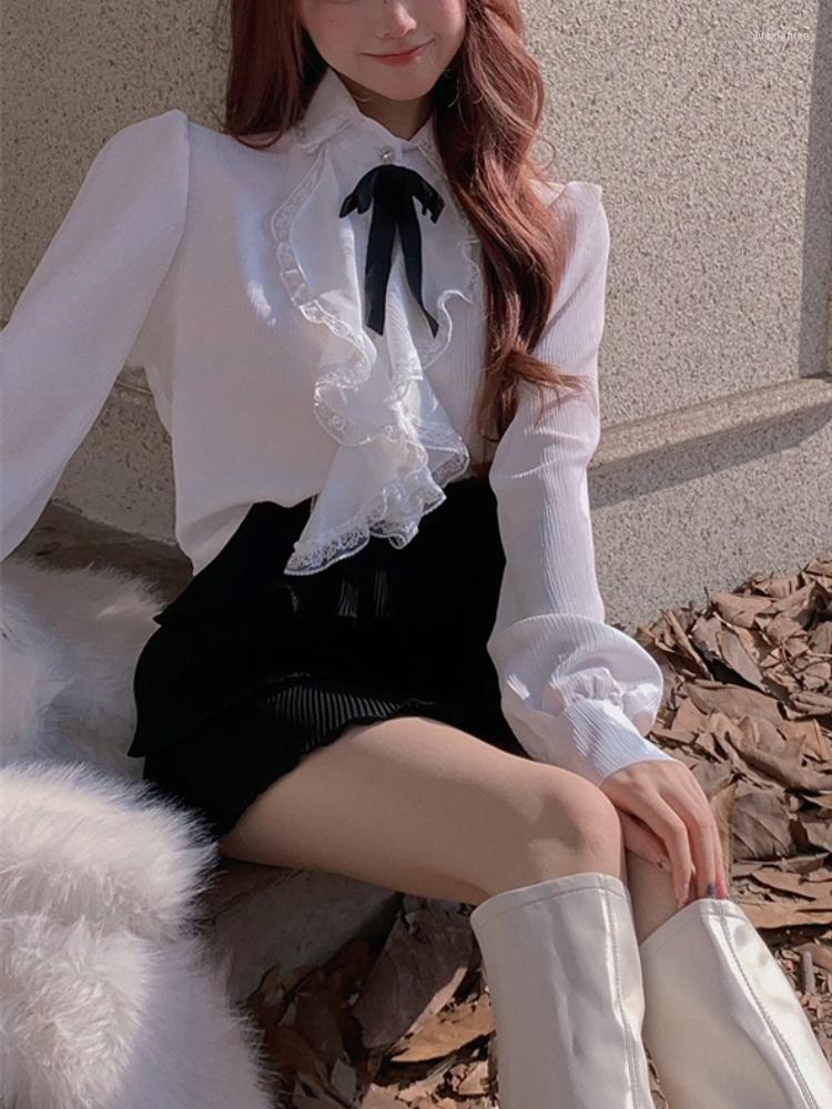 

Work Dresses College Style Two Piece Set Women Sweet Blouse Shirt High Waist Pleated Skirt Female Japanese Kawaii Designer Suit 2023