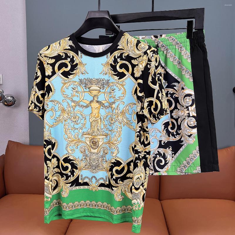 

Men's Tracksuits B03866 Fashion Men's Sets 2023 Runway Luxury European Design Party Style Clothing, Picture shown