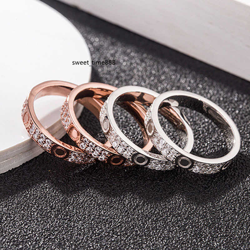 

love ring womens couple Diamond screw stainless steel zircon jewelry gifts for woman Accessories wholesale