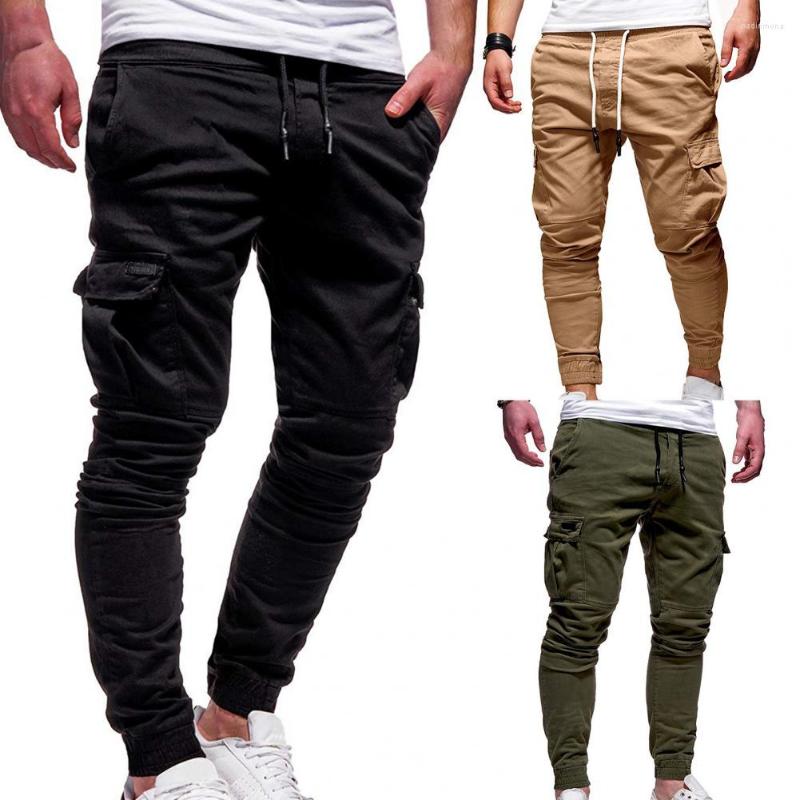 

Men's Jeans Cargo Pants Full Length Loose Casual Multi Pockets Sweatpants, Khaki