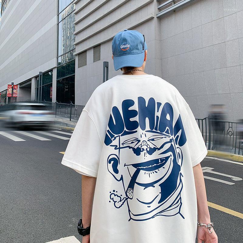 

Men' T Shirts Summer Clothing Hip Hop Male Casual Tee Smoking John Men Tshirt Oversize Funny Anime Tops Streetwear, Sky blue