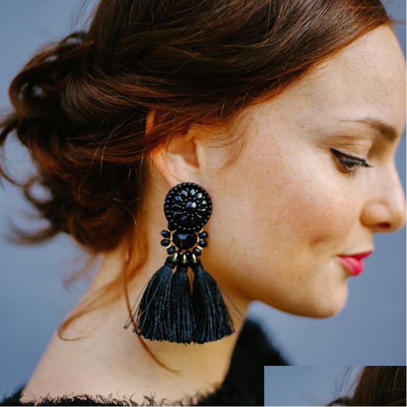 

Dangle Chandelier Dvacaman Y Women Bijoux Bohemian Long Tassel Earrings Handmade Jewelry Fringed Statement Drop Gift Delive Dhgarden Dhaoc