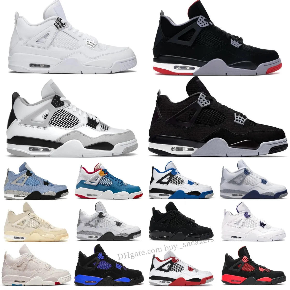 

retro Basketball Shoes 4 Sports Sneakers 4s Blank Military Black Canvas Midnight Navy Fire Red Thunder Men Women black cat Taupe Haze White Oreo Pine Green sneakers, 4008