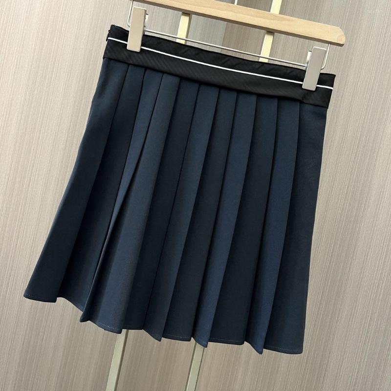 

Skirts Navy Blue College Style Pleated Short Skirt Half Girl Department Sweet And Cute Salt Can Be, Cyan