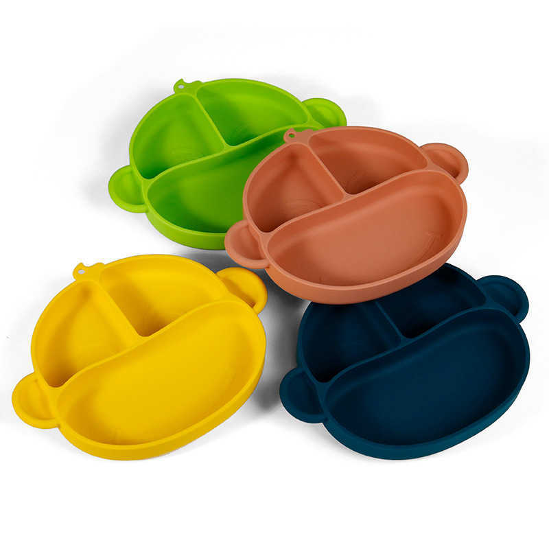 

Cups Dishes Utensils New Design Children Silicone Bowl Suction Plate Baby Feeding Tableware Cartoon Cute Boy Girl Gift Baby Shower Food Tray AA230413