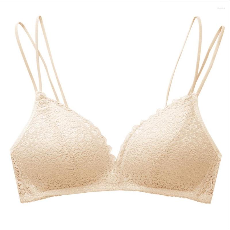 

Bras Sets Bra With A Beautiful Back And Thin Sexy Lace No Underwire, Skin