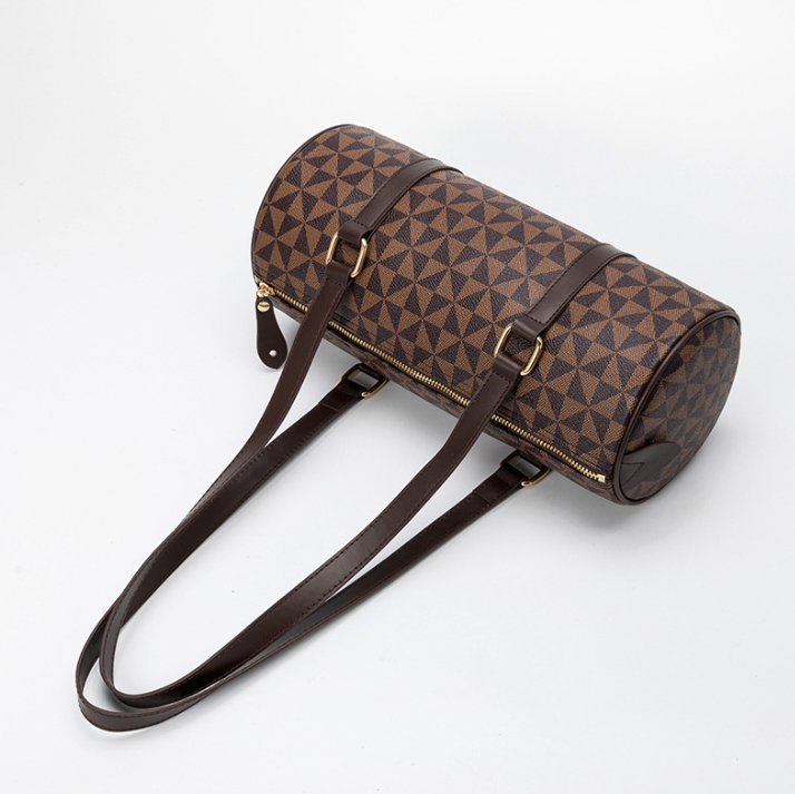 

Quality Casual Niche Shoulder Underarm Bag New Cylindrical Baguette Bags High-Grade Printing round Bags Fashion Portable, 30*14*14cm