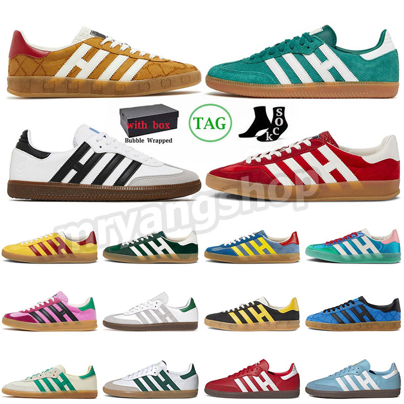 

With Box Luxury Sambas Casual Shoes Gazelle Pink Blue Arsenal Offs FC Red White Green Wales Bonner Collegiate Navy Suede Sambas Gazelles Womens Sneakers Men Trainers, B5 monogram pink 36-45