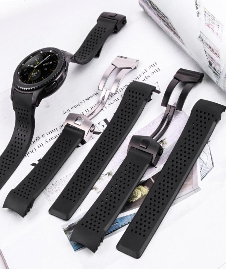 

Watchband 22mm 24mm Stainless Steel Deployment Black Diving Silicone Rubber Holes Watch Band Strap for TAG WATCH3163274