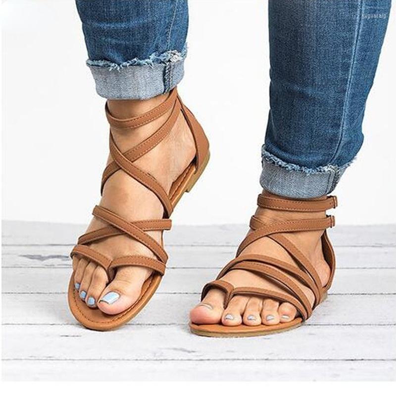 

Sandals Women Flipflop 2023 Summer Footwear Plus Size 43 Ladies Flat Sandal Female Casual Beach Shoes Comfortable Slippers, Brown