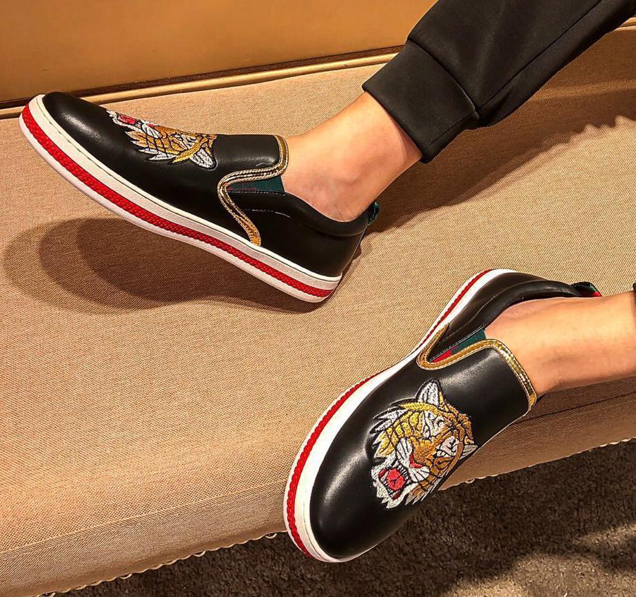 

Rhyton two G ACE Screener Multicolor 1977 tiger pattern loafers men shoes Luxurys Designers sports Sneakers Running Casual Chaussures course