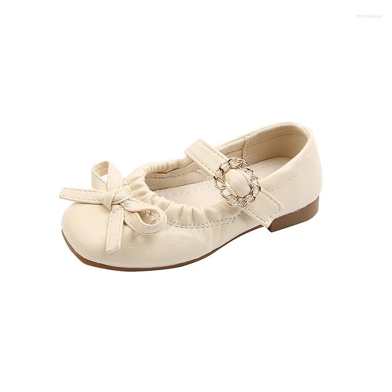 

Flat Shoes 2023 Spring And Autumn Children's Bow Girls Single Princess Non-slip Soft Bottom Baby Toddler 21-30, Black