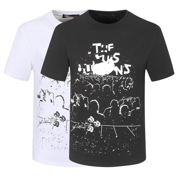 

2023 NEW Mens T Shirts Summer Men T-Shirts Short Sleeve Top Designer Tees Printed Fashion Shirt Man Tshirts Clothes Size6, White