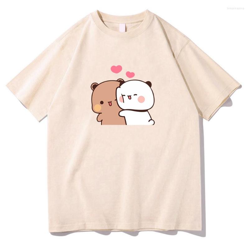 

Women's T Shirts Panda Bear Bubu And Dudu They Are Playing T-shirts Women Cotton Harajuku High Quality Tees Summer Aesthetic Aldult, Blank