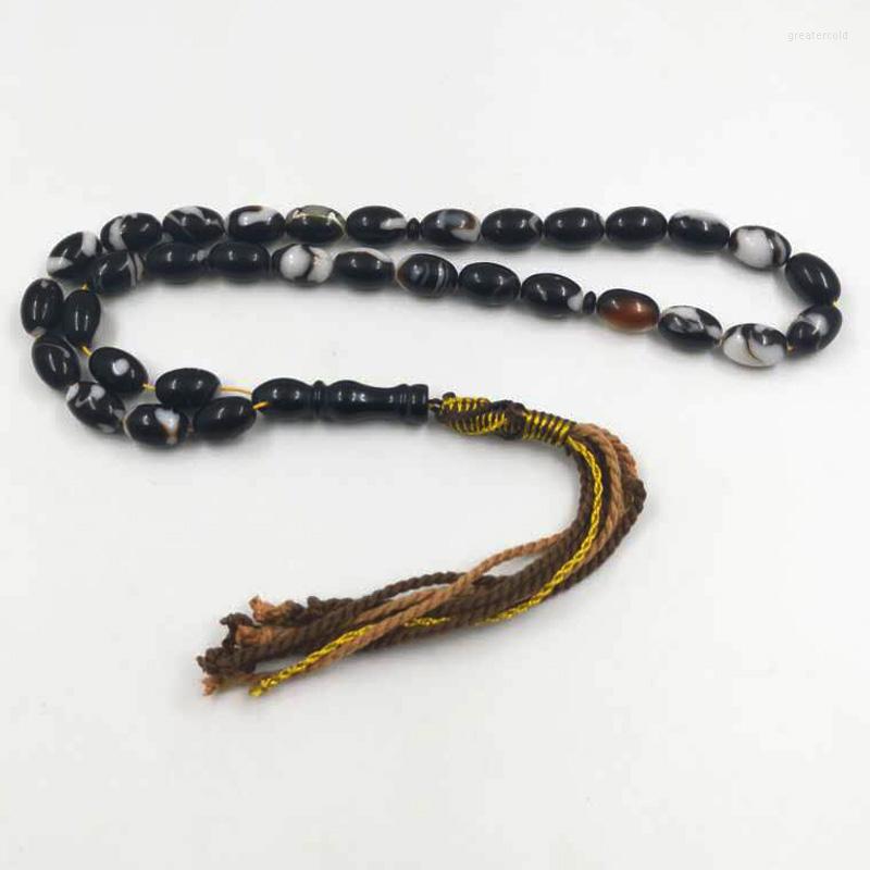 

Strand Man's Tasbih Muslim Bracelet Rosary 2023 Turkey Misbaha Eid Ramadan Gift Arab 33 Prayer Beads Handmake Tassel Islamic Jewels