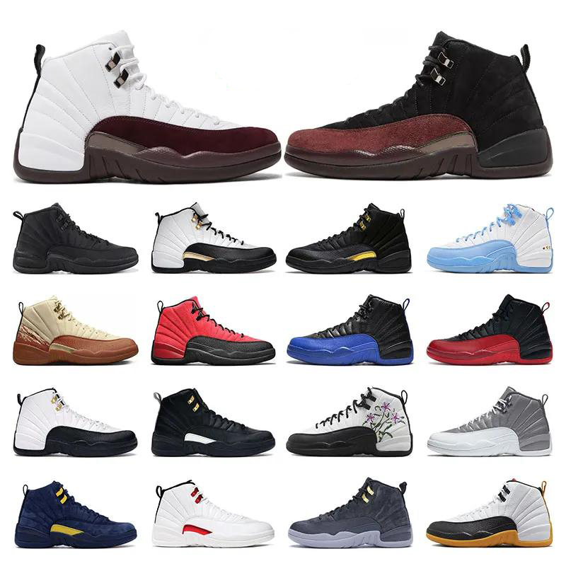 

12s Floral mens basketball shoes Stealth 12 retro Hyper Royal University Blue Dark Concord Gym Red Flu Game The Master taxi Easter men Sports trainer sneakers, As photo 5