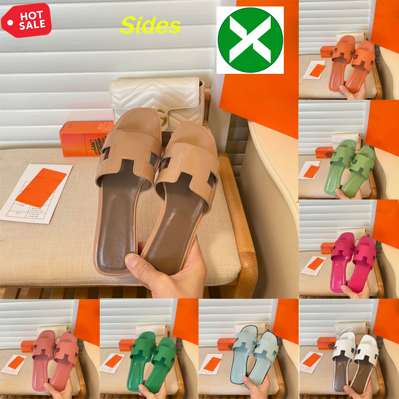 

2023 oran genuine leather Sandales Fashion Sandals Genuine Leather For Women Slippers Summer Luxury Flat Slides Ladies Summer Beach Sandal Party Wedding Slipper, 17