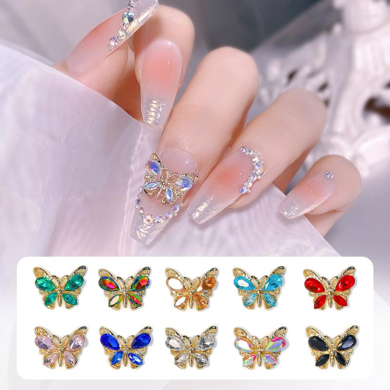 

Nail Art Decorations 5Pcs 3D Colorful Butterfly Shape Crystal Glass Rhinestone Charms Glitter Jewelry Parts Decoration Accessories