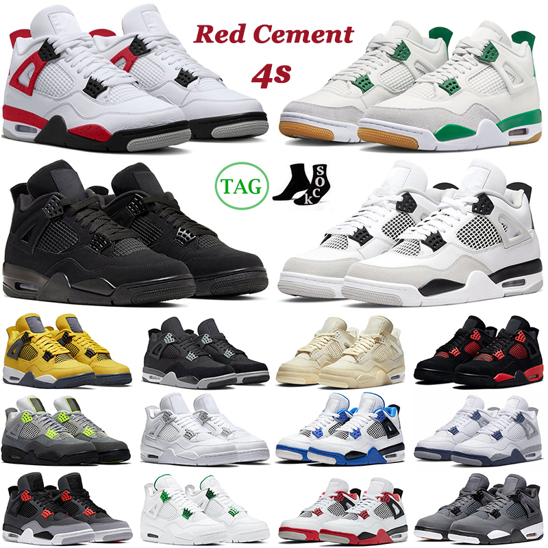 

Basketball Shoes Mens Women Trainers Red Cement Pine Green Military Black Cat Red Thunder University Blue Sail Photon Dust Men Women Outdoor Sports Sneakers