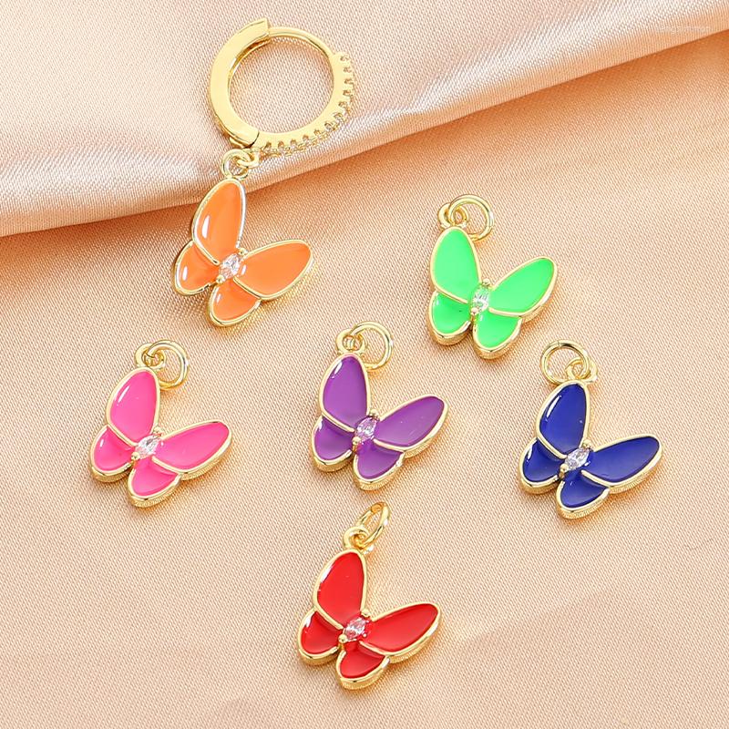

Dangle Earrings Butterfly For Woman Exquisite Fashion Girl Jewelry Micro Pave Zircon Christmas Gift Banquet
