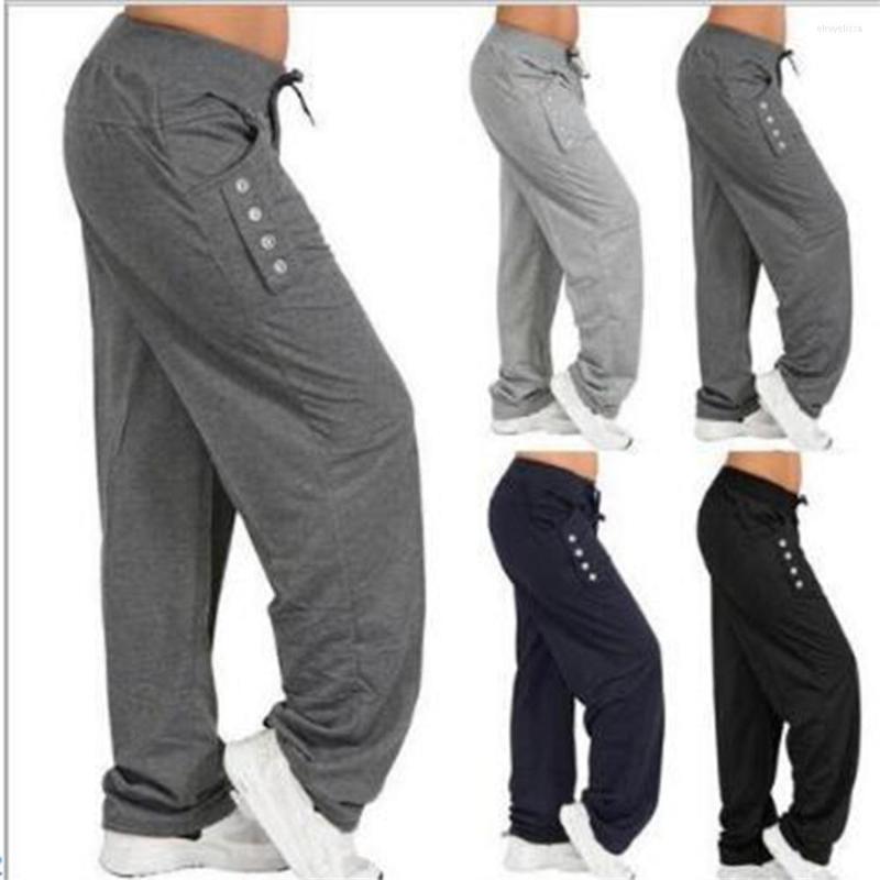 

Active Pants Yoga Women Drawstring Casual Wide Leg Straight Trousers Elastic Waist Workout Bootleg Work Flare S-5XL, Black