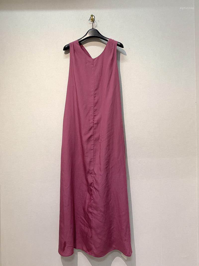 

Casual Dresses Neploe 2023 Spring Loose Long Dress Japanese Irregular Design Back Tie Up Robe Femme Holiday Strap Vestido Feminino, Black